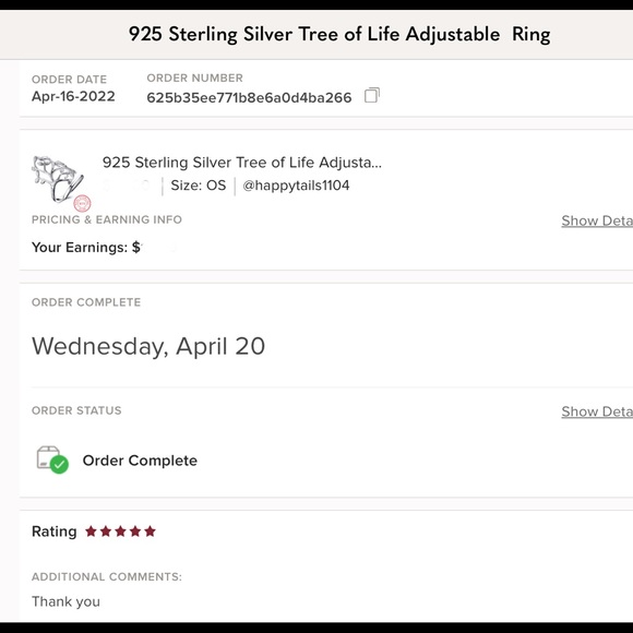 ❗️ Last One❗️925 Sterling Silver Tree of Life Adjustable  Ring - Picture 6 of 6